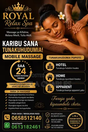 Tunatoa Huduma Za Maasaji Popote Ulipo