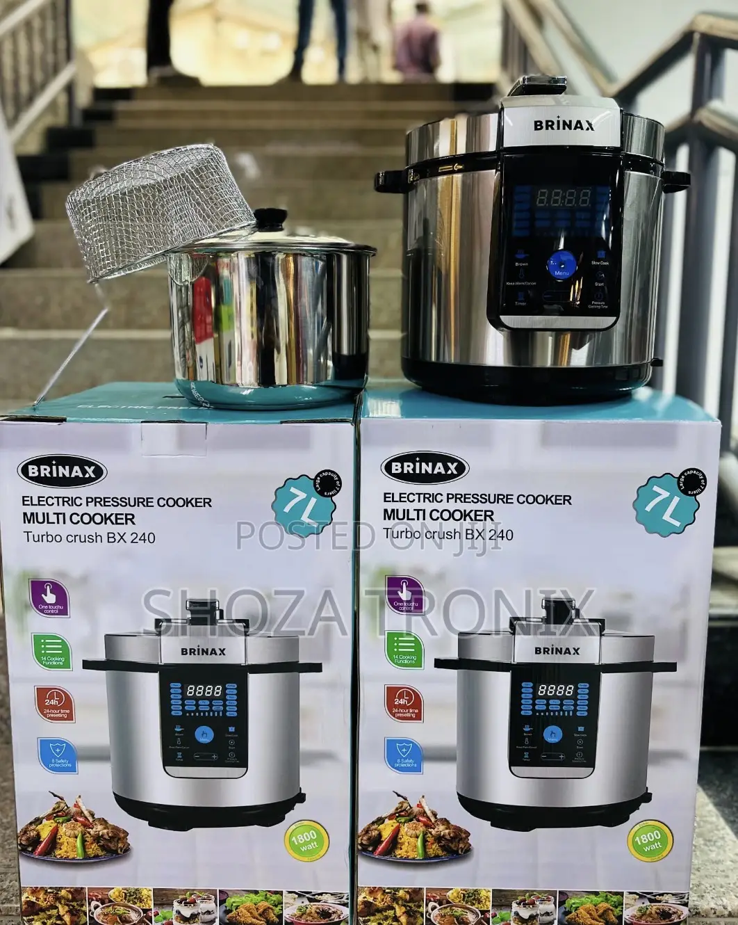 Brinax Pressure Cooker 7l 2pots