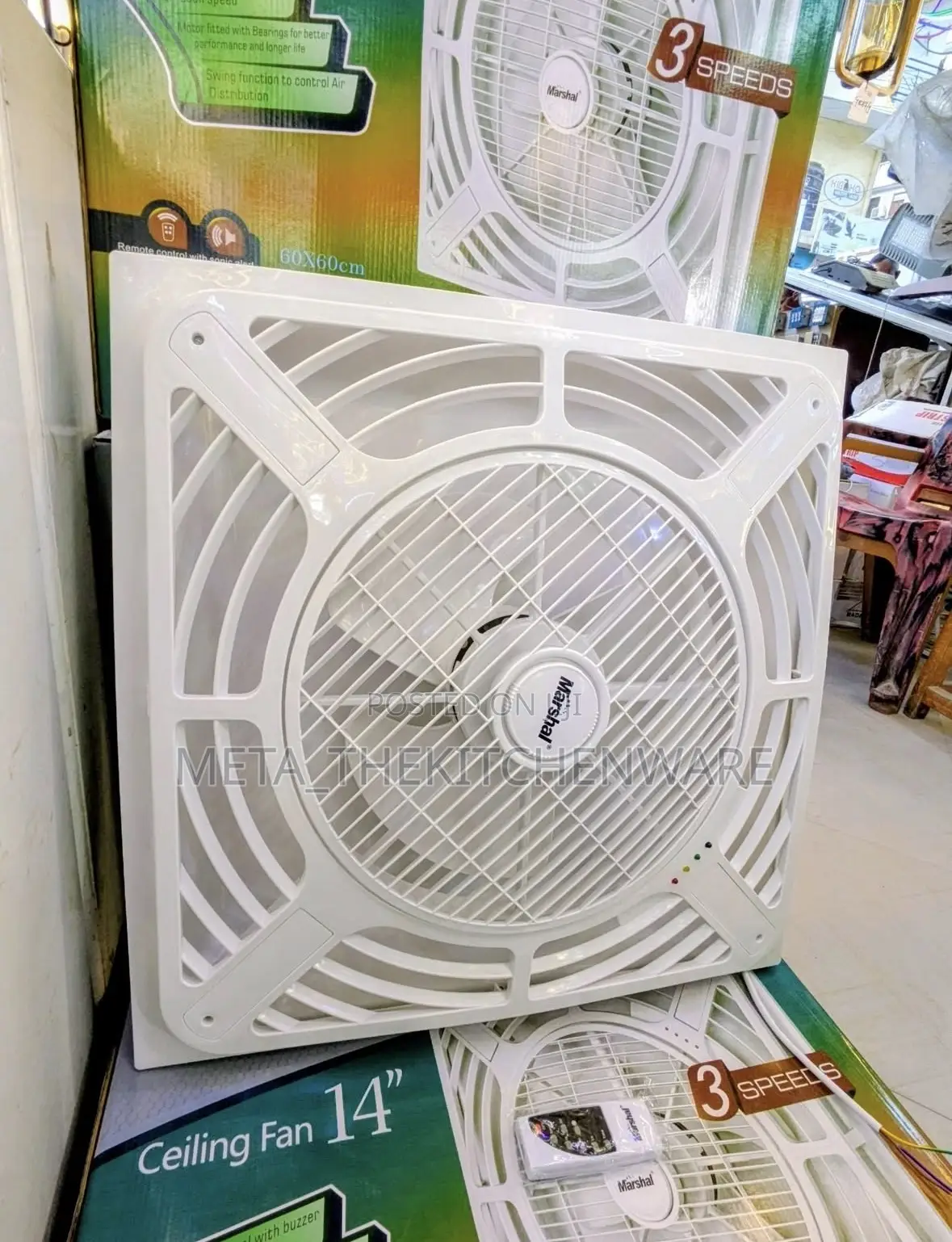 Marshal Surface Ceiling Fan 14inches 60 X 60 Cm