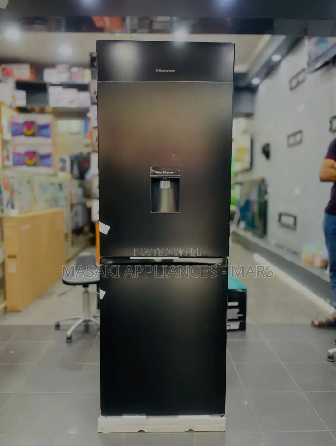 New! Hisense Fridge H300bbl-wd Black With Water Dispenser