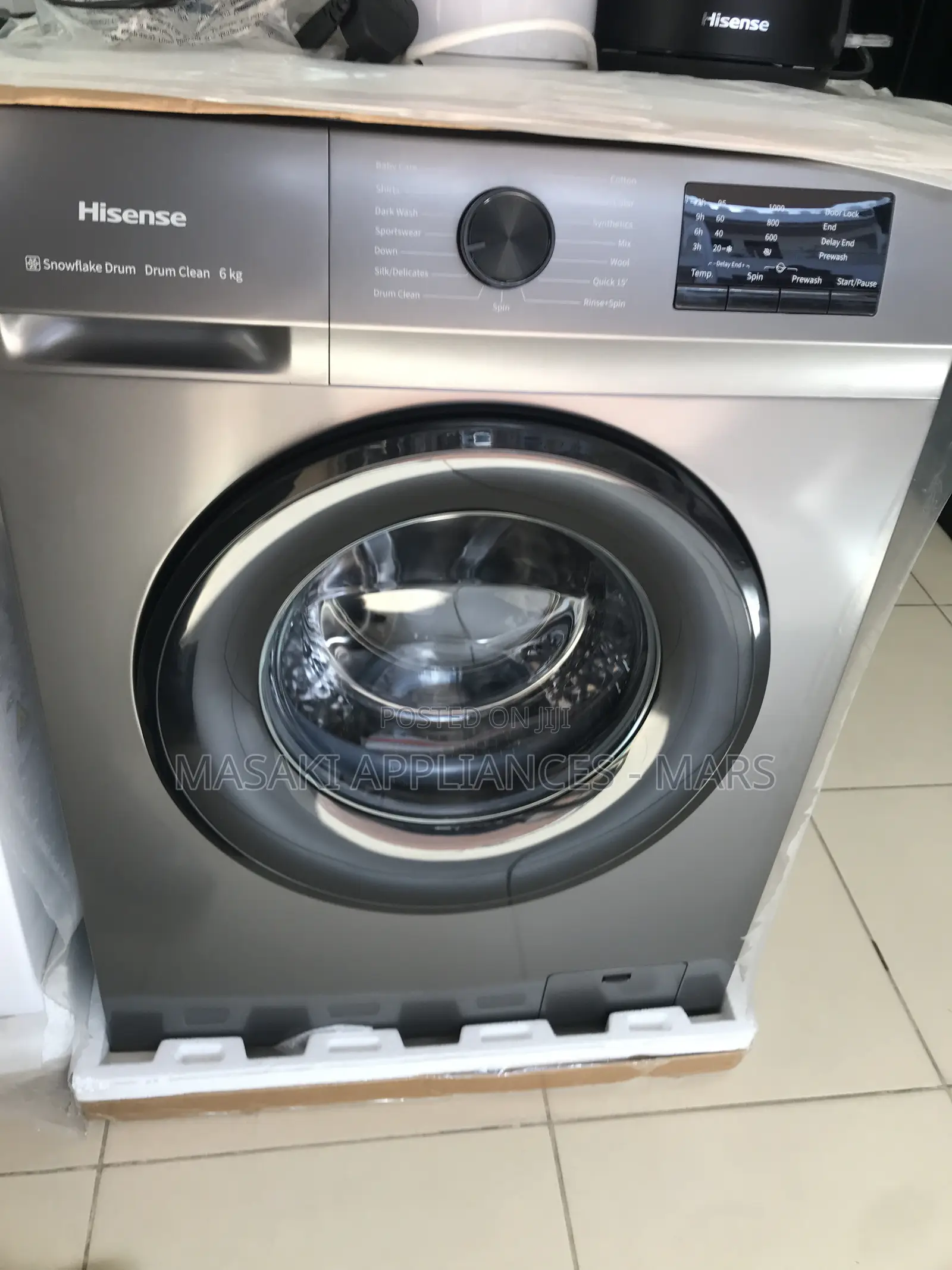 New!Hisense 6kg Front Loading Washing Machine, Wfvc6010t, (1000 Rpm)