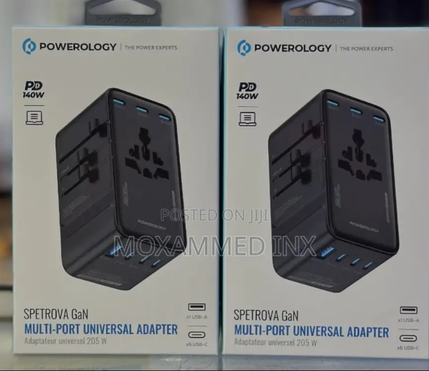 Powerology Spetrova Gan Multi-Port Universal Adapter