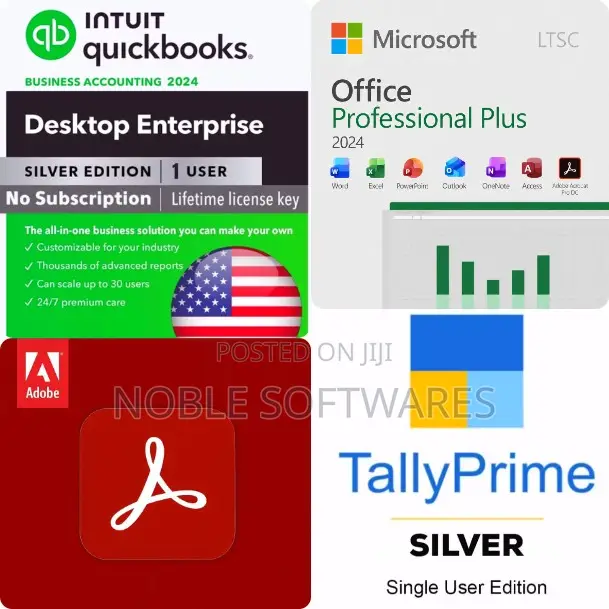 Quickbooks Enterprise 2024 + Tally Prime + Microsoft Office 2024