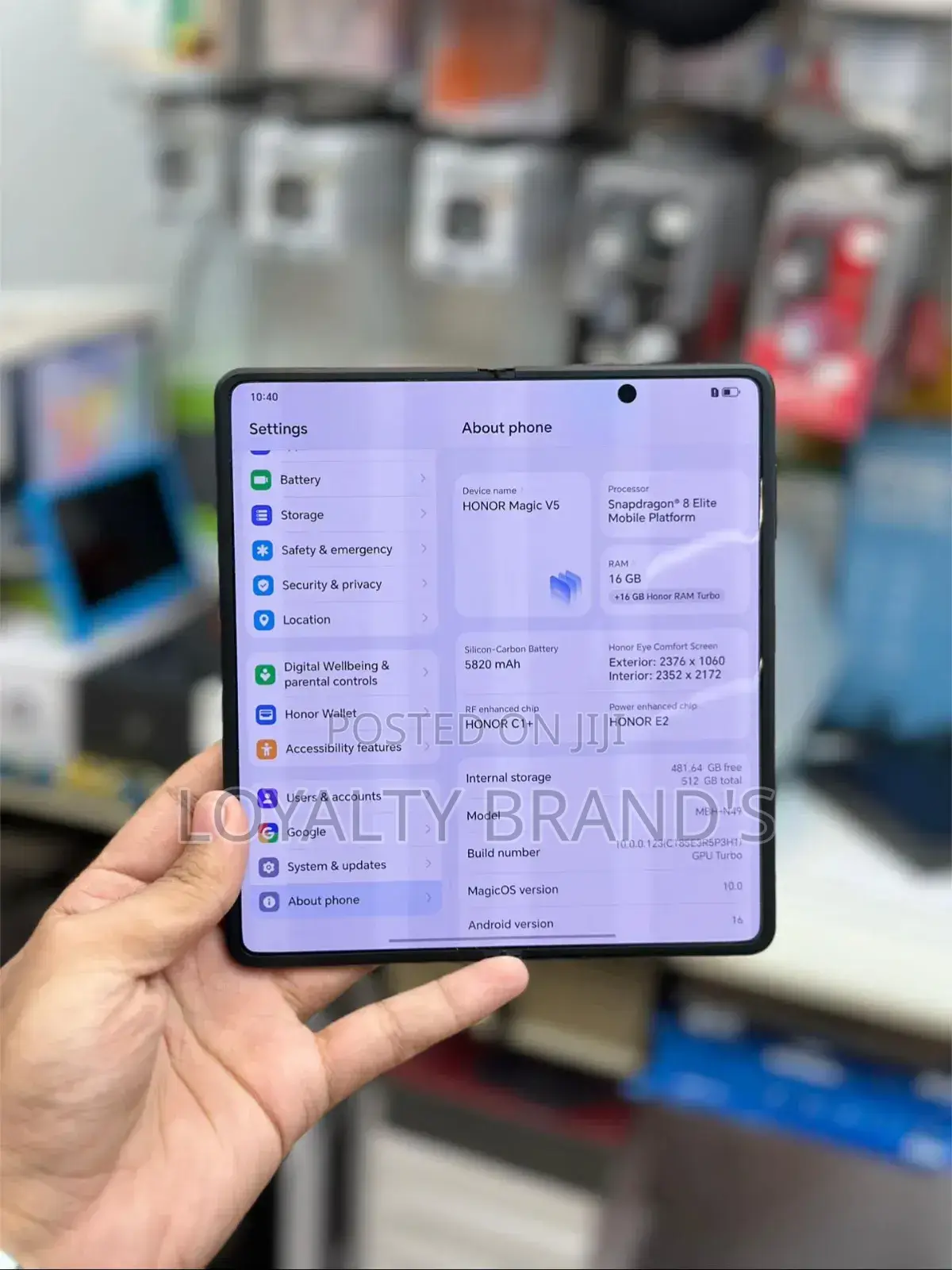 New Honor Magic V5 512 GB Black