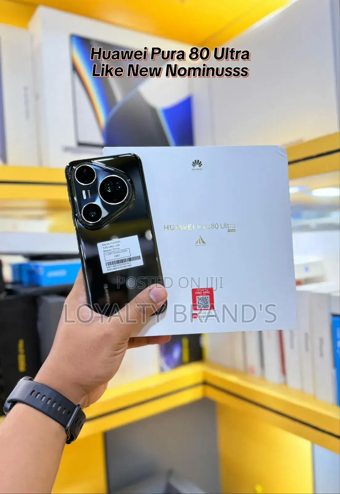 New Huawei Pura 80 Ultra 512 GB Black