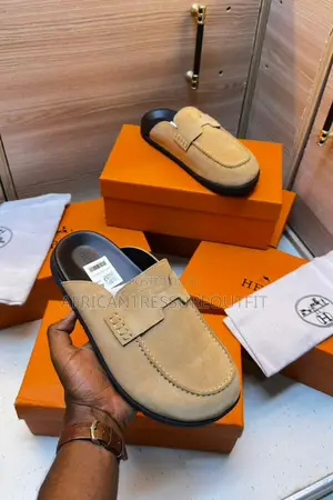 Hermés Go Mules Featuring Suede Calfskin Logo “H” Available