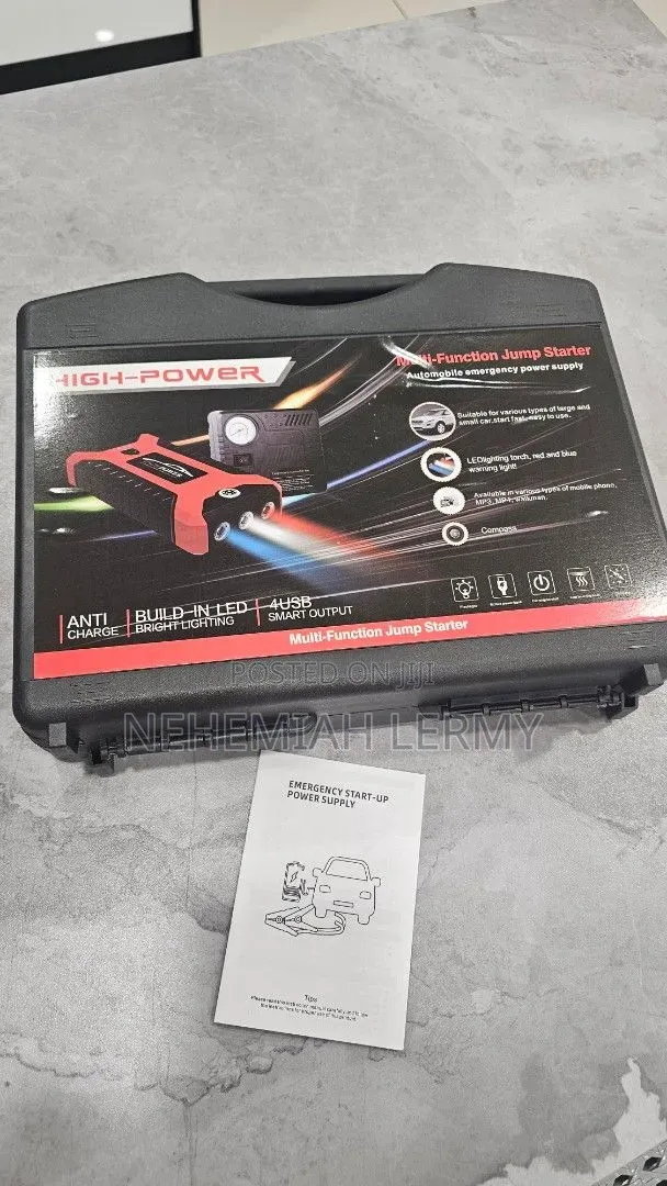 Car Jump Starter Kit With Compressor and Power Bank