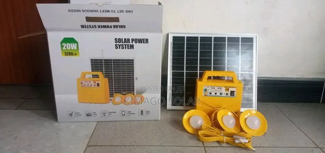 Solar Power System Taa 3 Kucharge Simu 20w