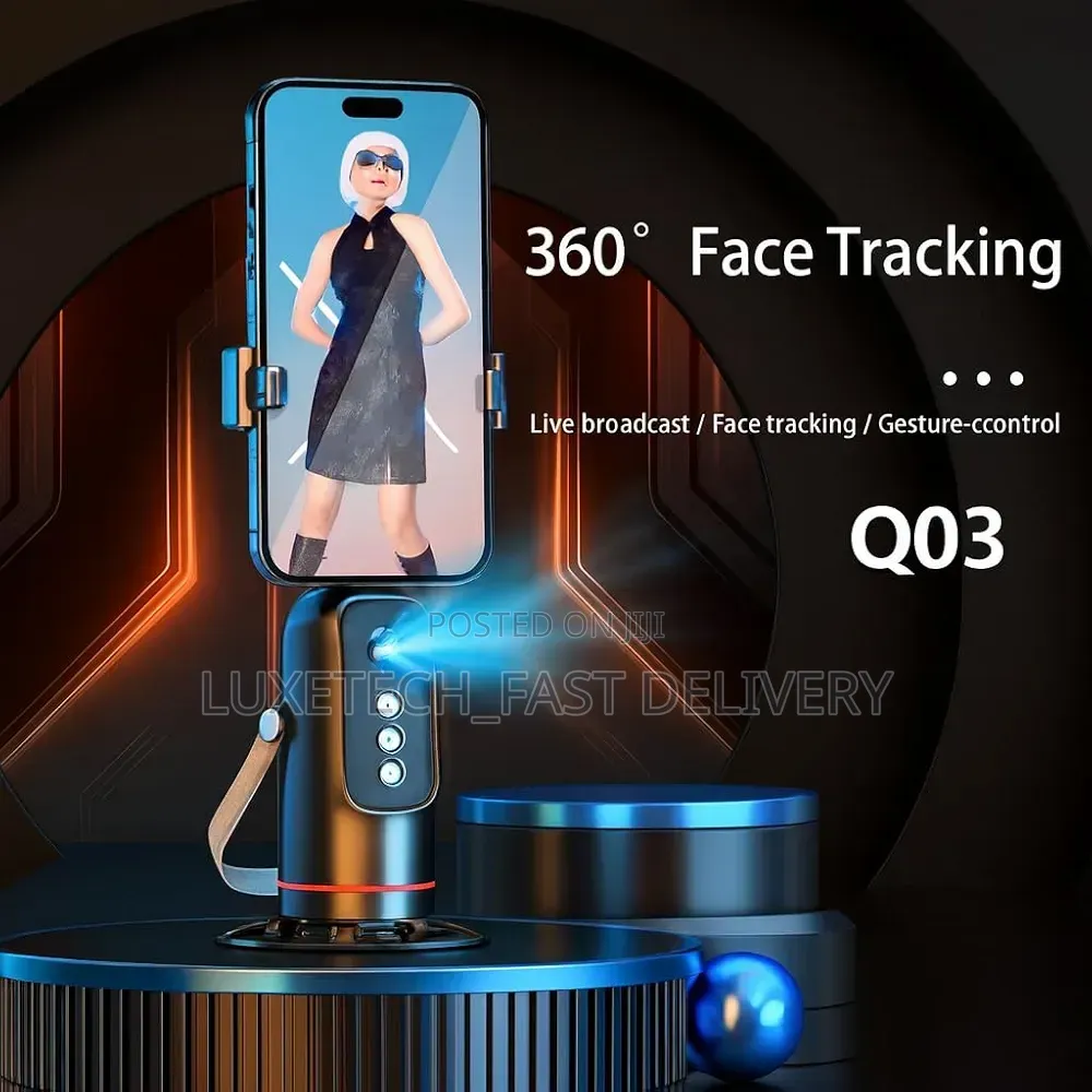 Q03 360° Auto Face Tracking Gimbal Stabilizer for Content Creation