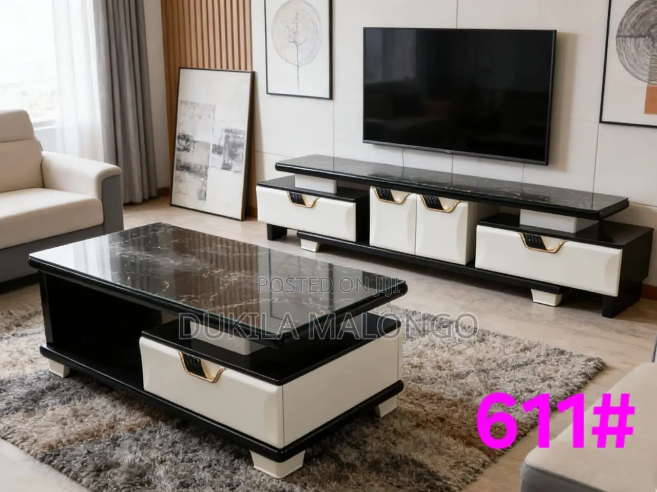 Meza Na Coffee Table Yake Kari Sana Jaman