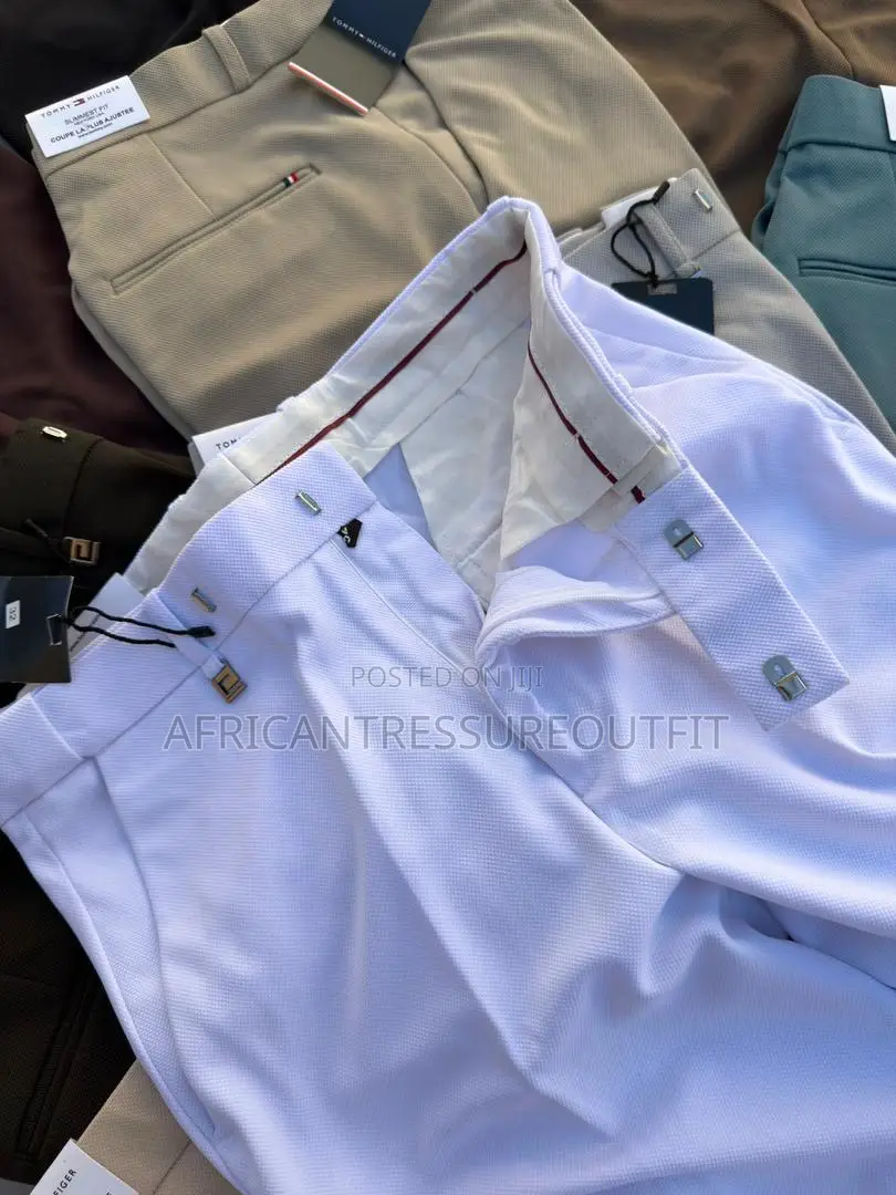 Tommy Hilfiger Premier Formal Pants Made in Peenut Fabric Collection