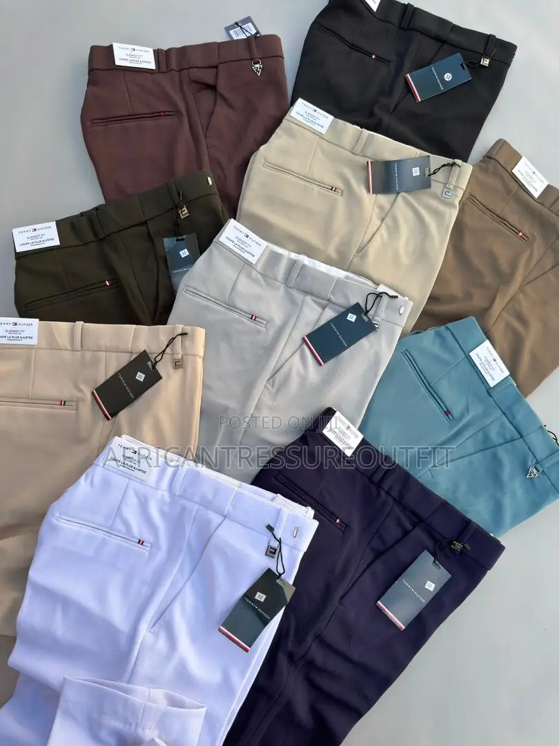 Tommy Hilfiger Premier Formal Pants Made in Peenut Fabric Collection