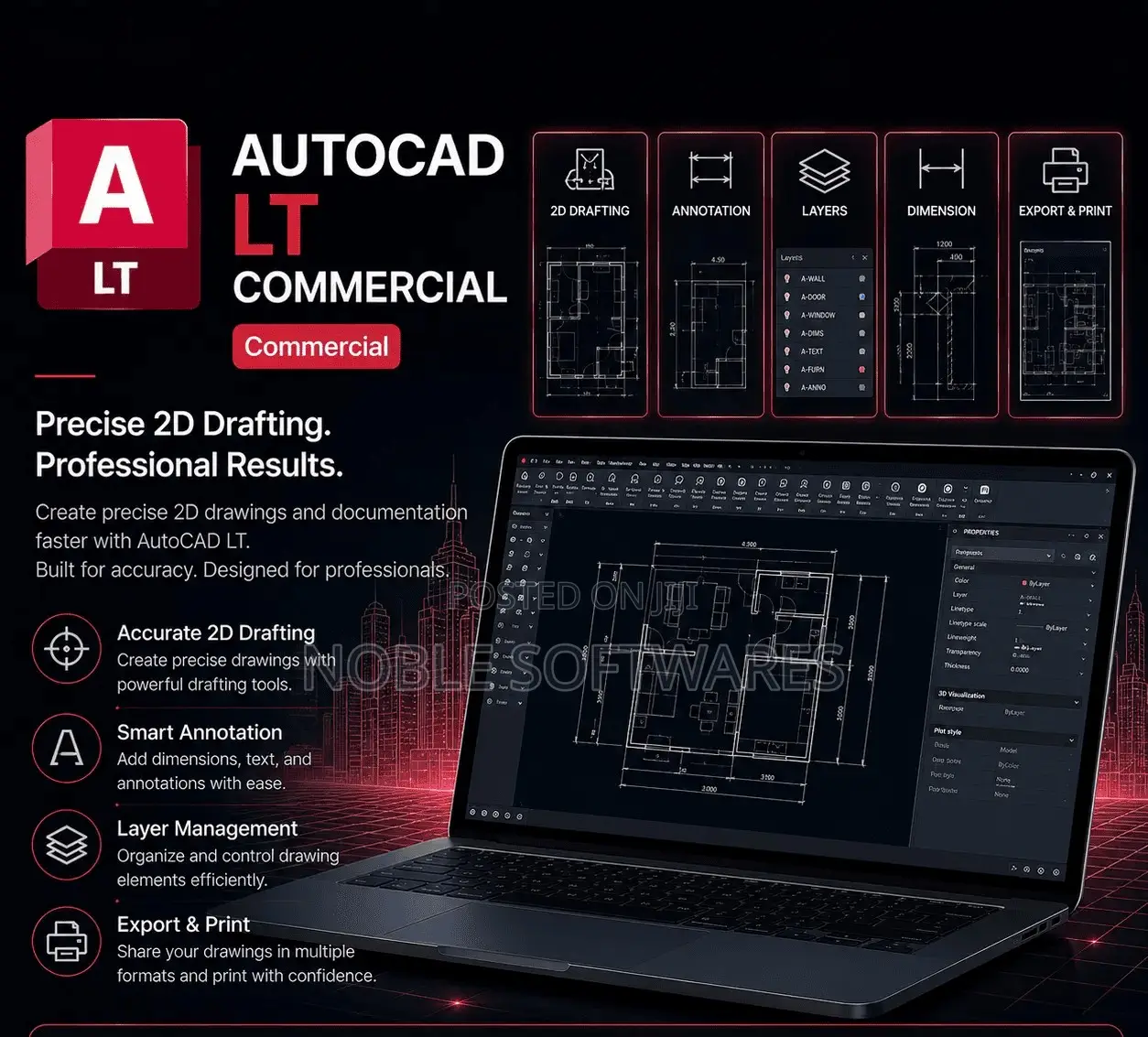 Autodesk Autocad Lt (Commercial License Lifetime)
