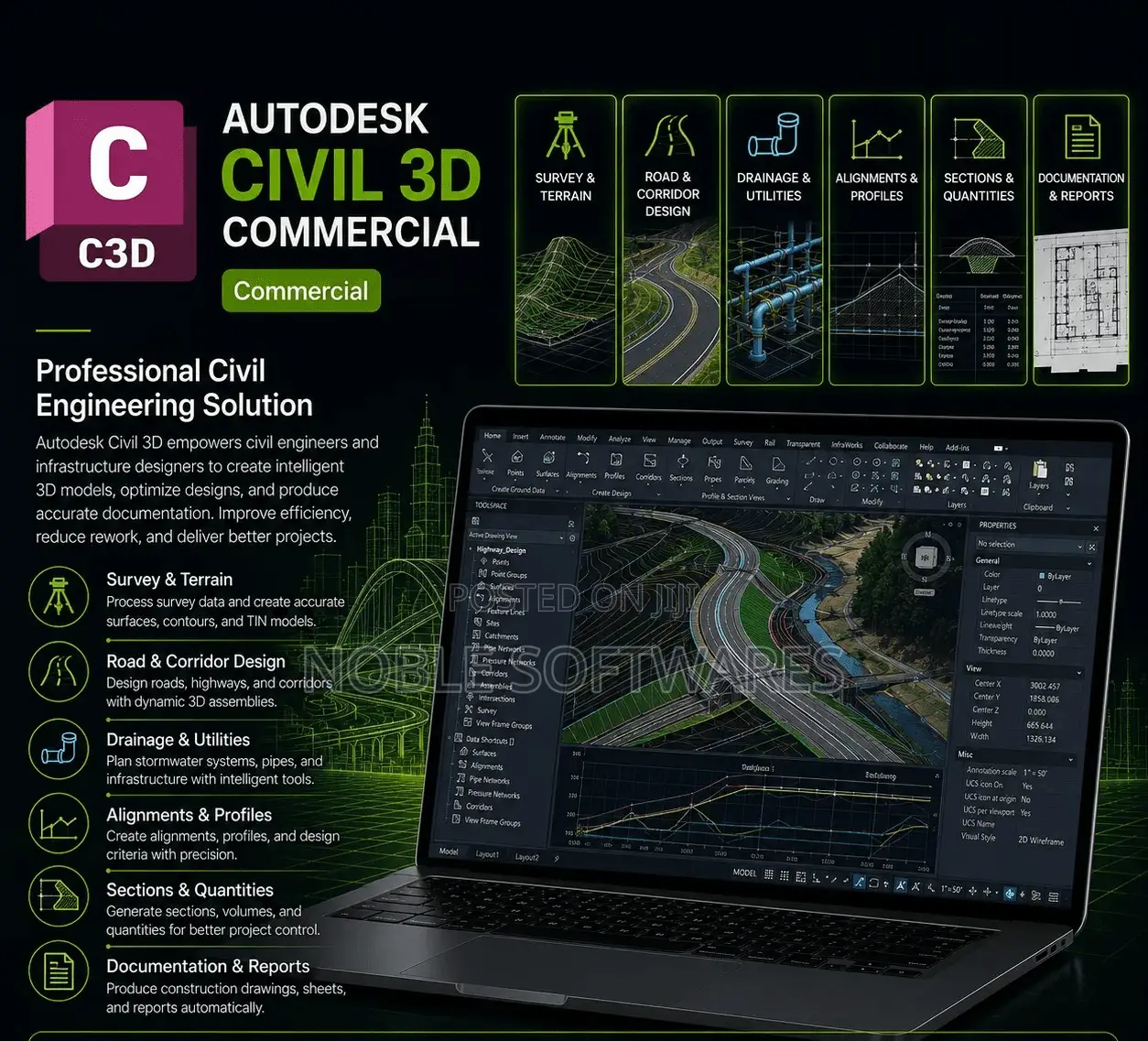 Autodesk Civil 3d (Commercial License Lifetime)