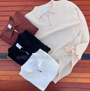 Artengo Men Long Sleeves Textured Zip Up Polos