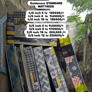 Goldsun Standard Mattress 
4/6 Inch 6 Tx 120000/=