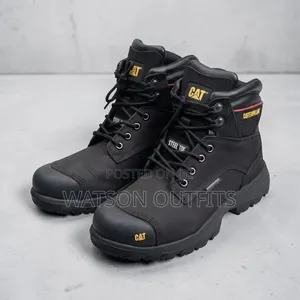 Waterproof Steel Toe Cat Brand Multicoloured Men's Leather Shoes