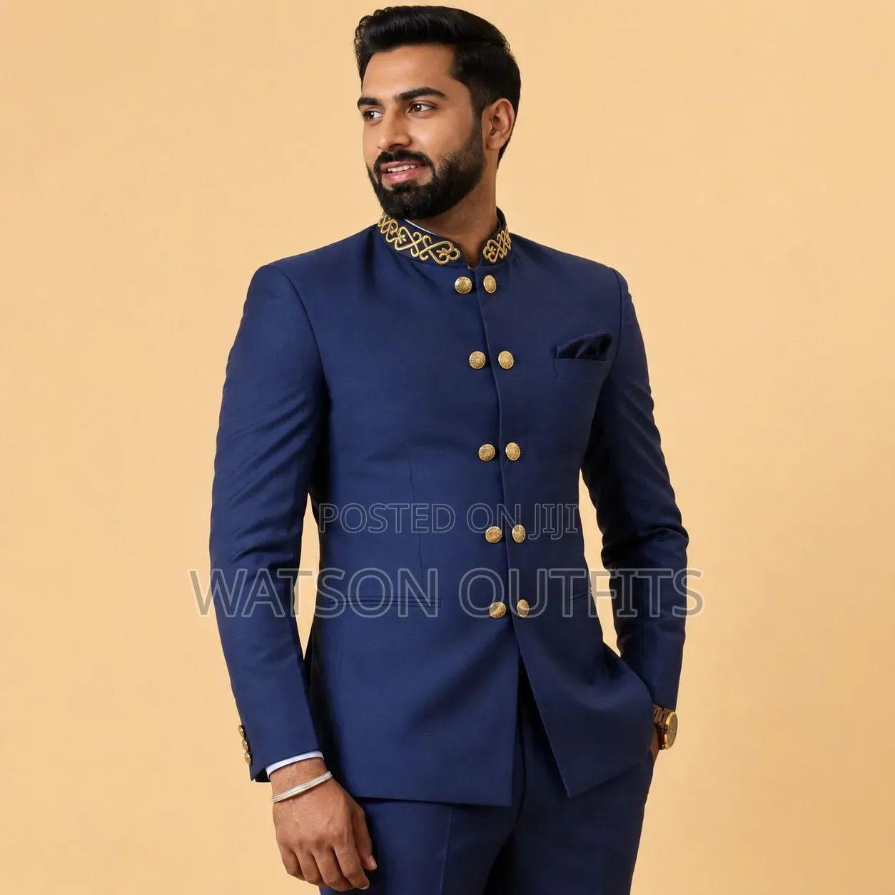 2 Colours Buttons Doubly Lined Men's Safari Suits or Suti Za Kaunda