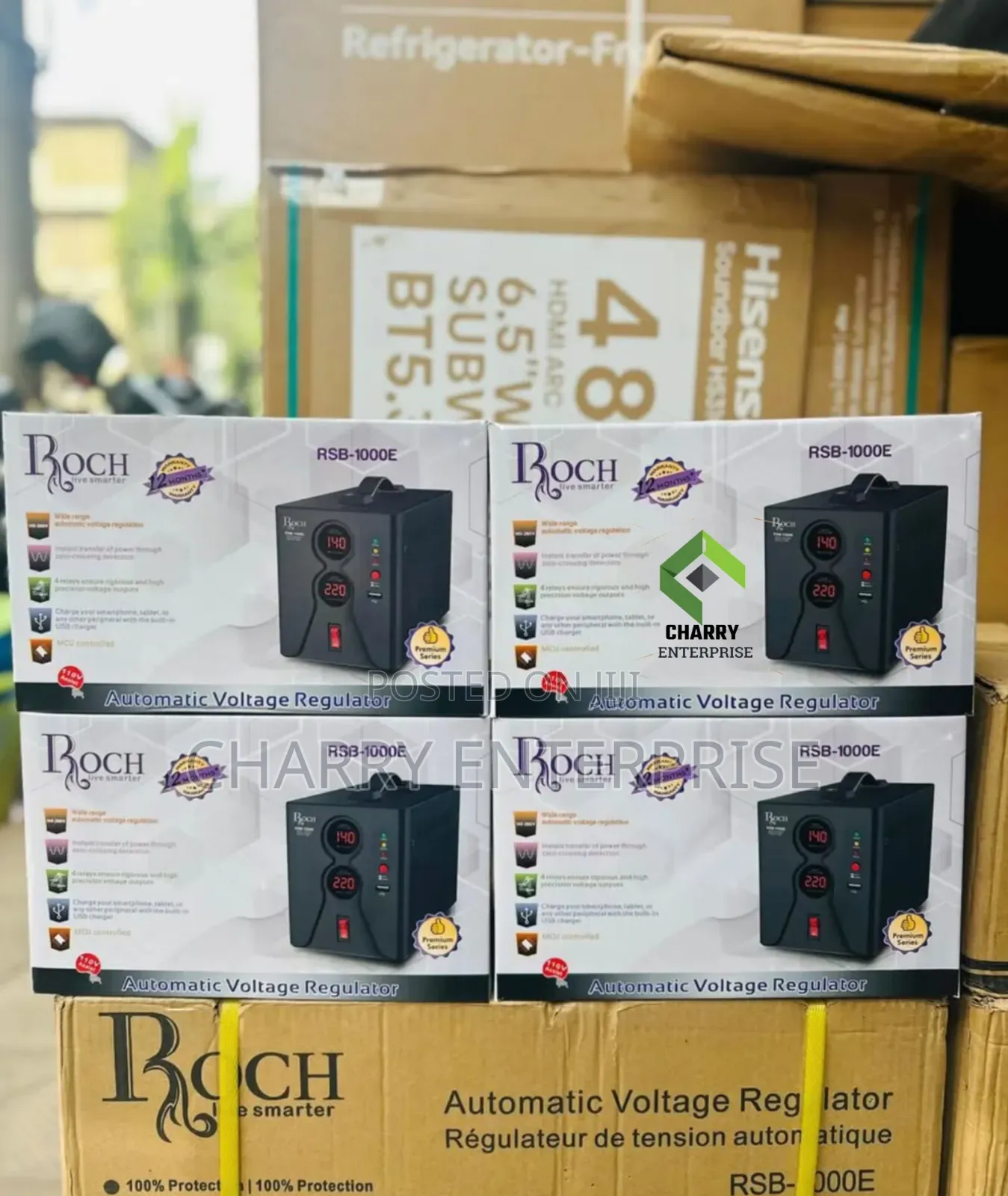 Roch Digital Automatic Voltage Regulator / Stabilizer 1000w
Rsb1000e