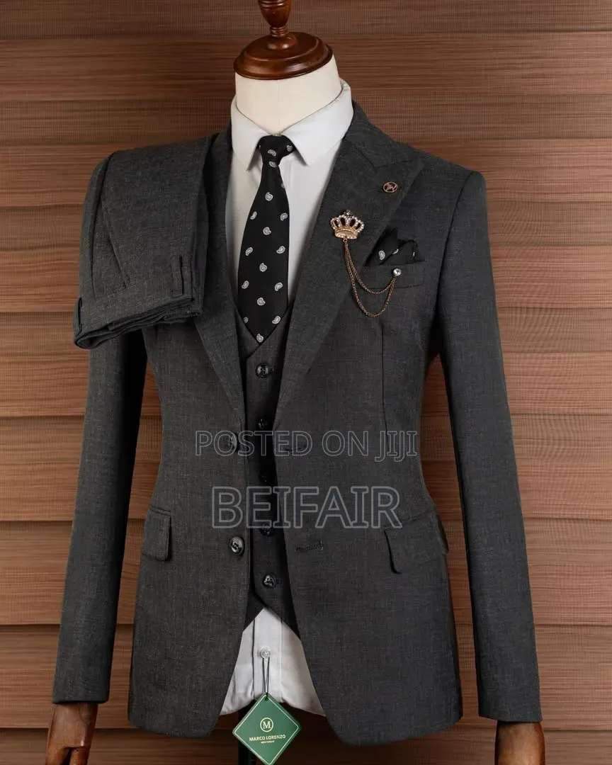 Charcoal Grey Double Button Suits
