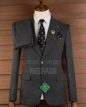 Charcoal Grey Double Button Suits