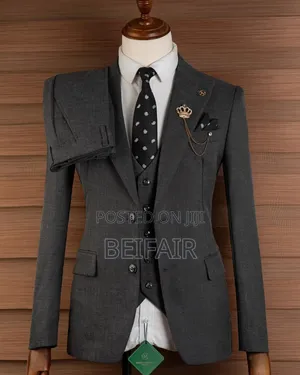 Charcoal Grey Double Button Suits