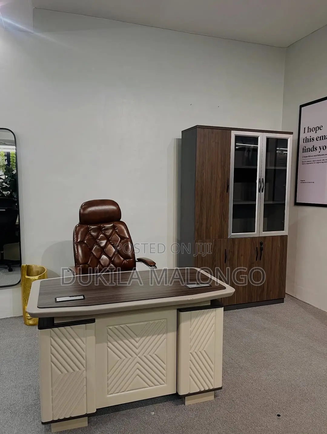 Meza Kiti Pamoja Kabati La Office Imara Sana