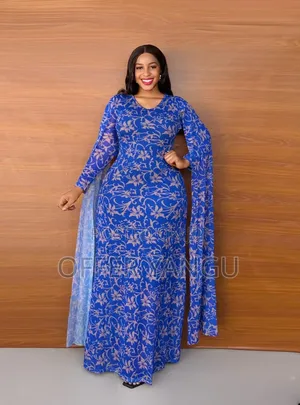 Floral Ankara-Style Dress