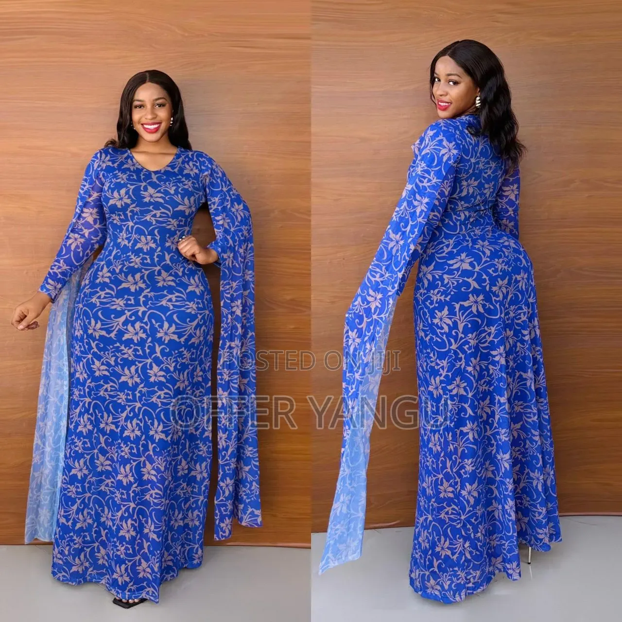 Floral Ankara-Style Dress