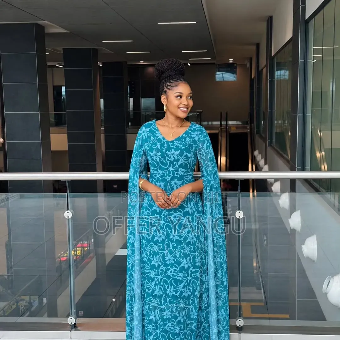 Floral Ankara-Style Dress