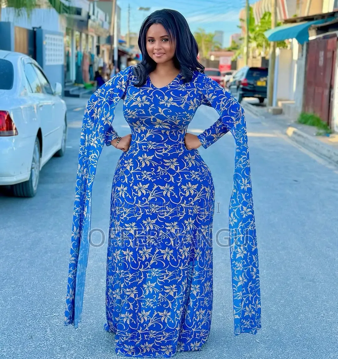 Floral Ankara-Style Dress