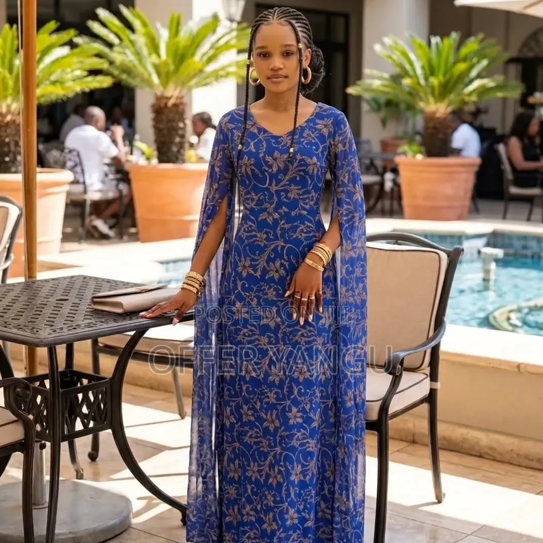 Floral Ankara-Style Dress