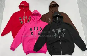 Rhude Classique Zip Up Ski Mask Hoodies