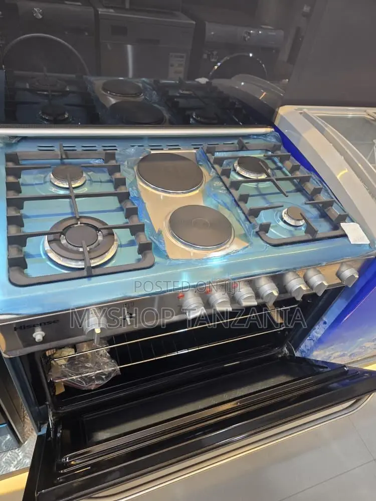 Hisense Gas and Electric Cooker With Oven 6 Plates 90×60cm