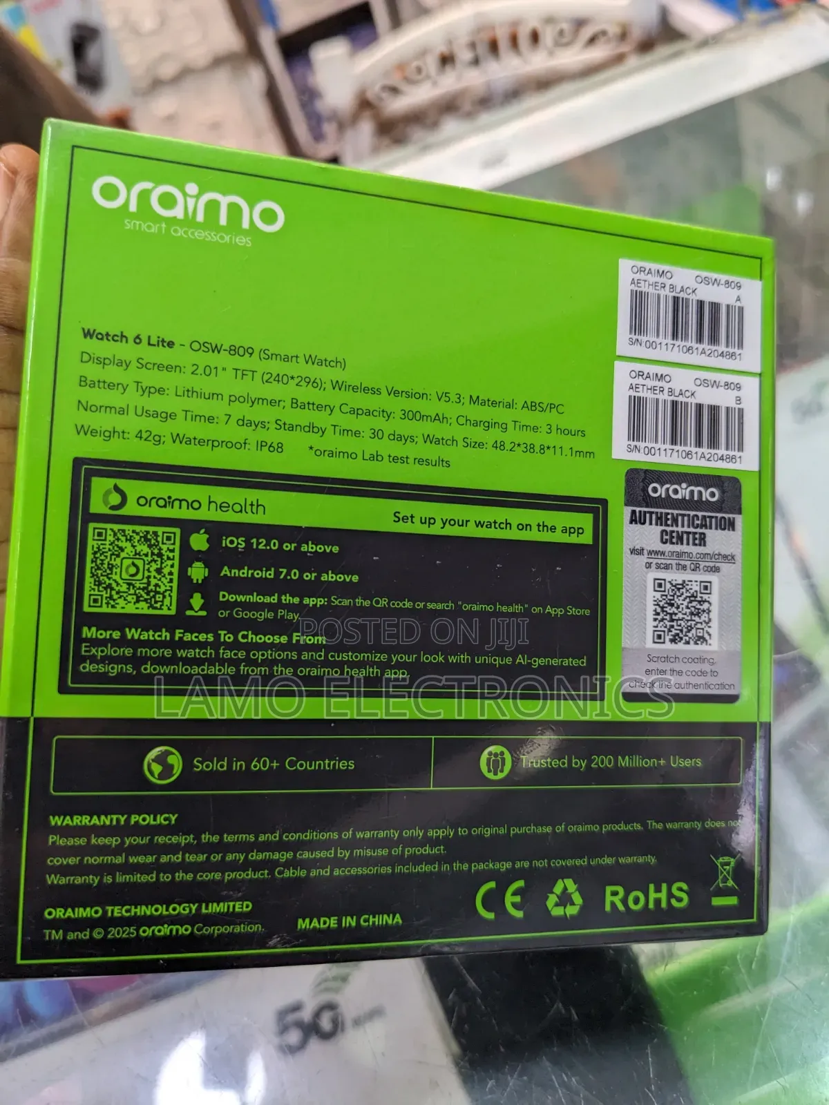 Oraimo Watch 6 Lite Osw-809 Smart Watch