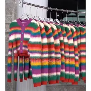 Rainbow Striped Knitted Sweater