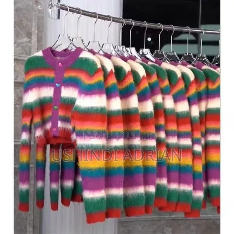 Rainbow Striped Knitted Sweater