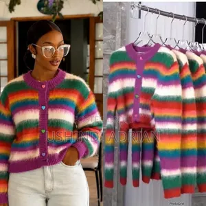 Rainbow Striped Knitted Sweater