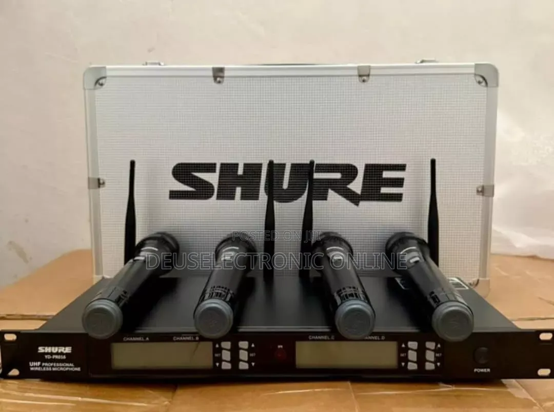 Shure 4mic Wireless Microphone 100-200 Metres 550,000/=