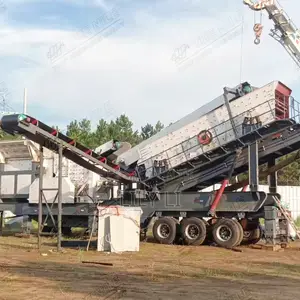 Mobile Wheeled Impact Crushing Plant With Vibrating Screen