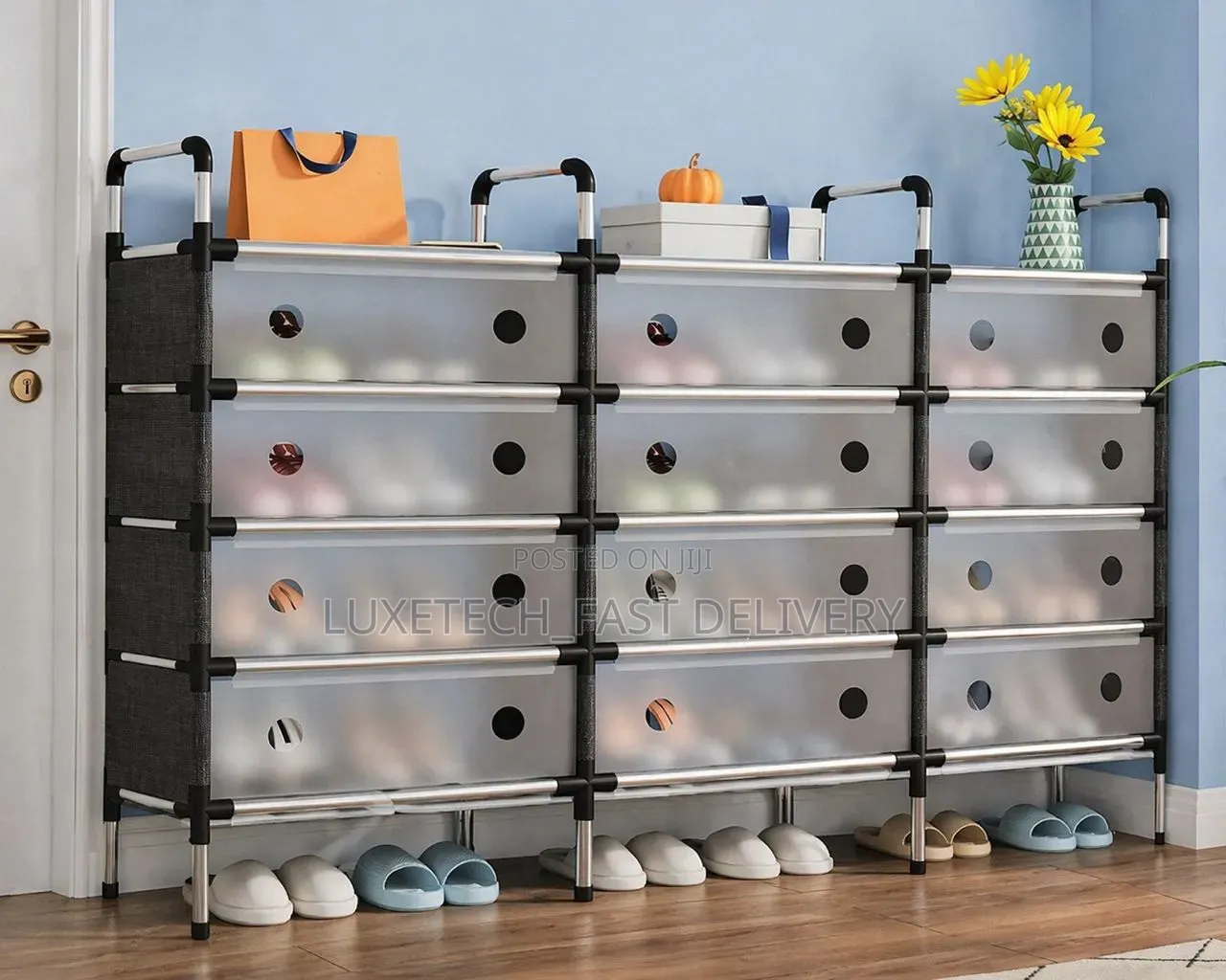 5 Layers Triple-row Modular Shoe Rack
