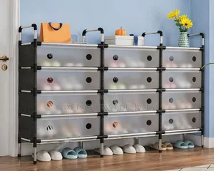 5 Layers Triple-row Modular Shoe Rack