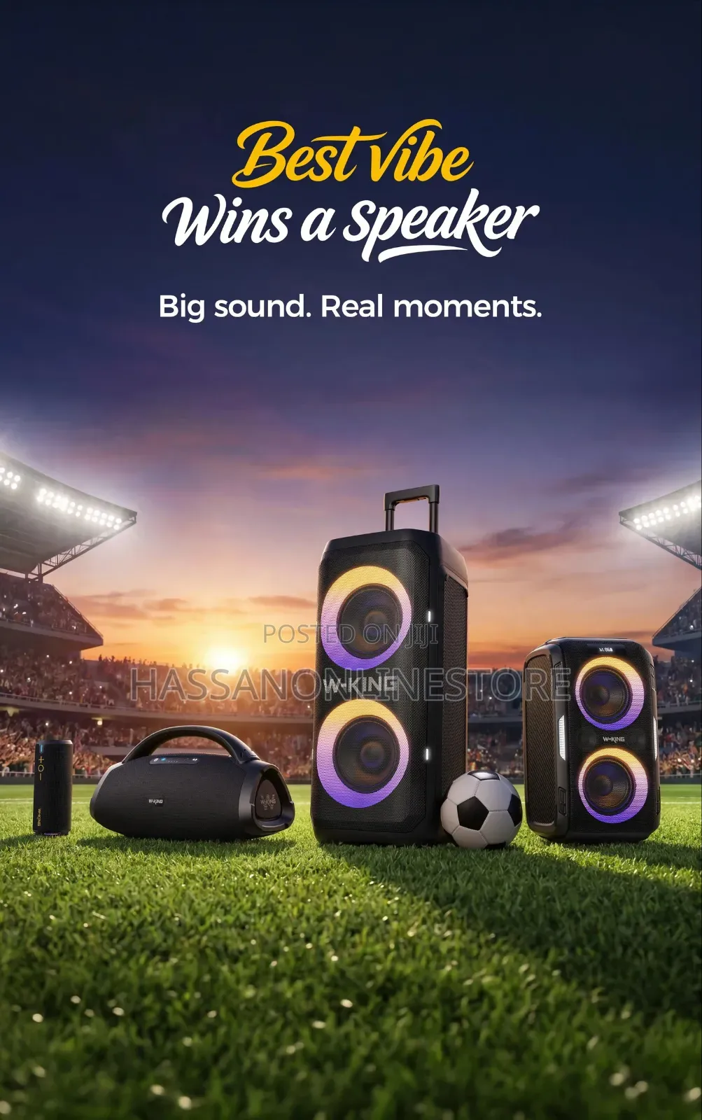 W-King T12 270w RMS Bluetooth Party Speaker With Subwoofer Bass