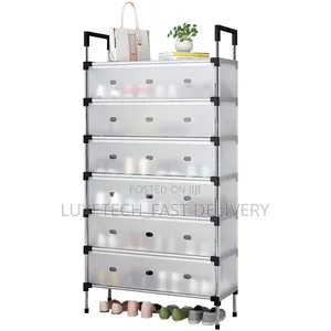 7-Tier Dustproof Modular Shoe Rack Organizer