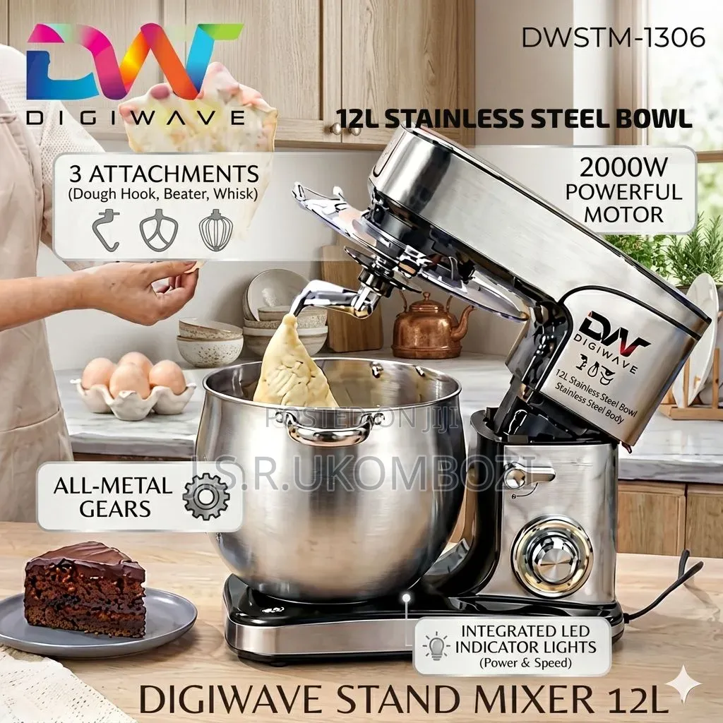 *Digiwave Stand Mixer 12l ,2000w