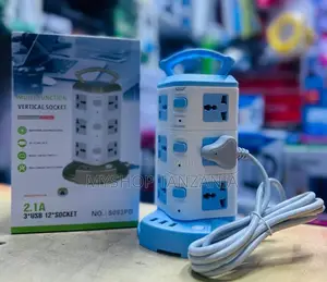Multifunctional Vertical Extension Socket Tower With Usb Ports
