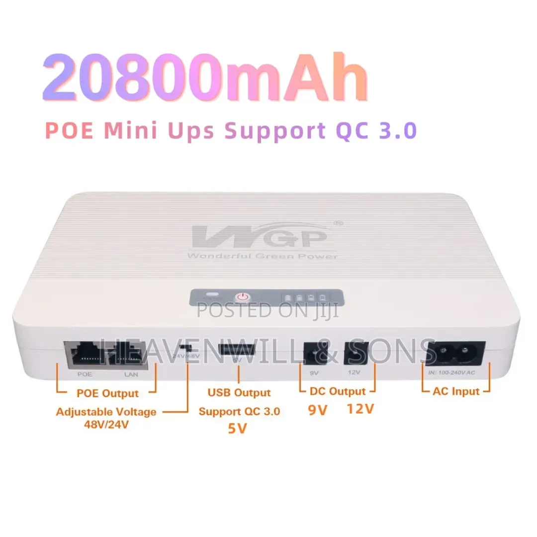 Mini Ups 20800mah Large Capacity Portable Poe Ups