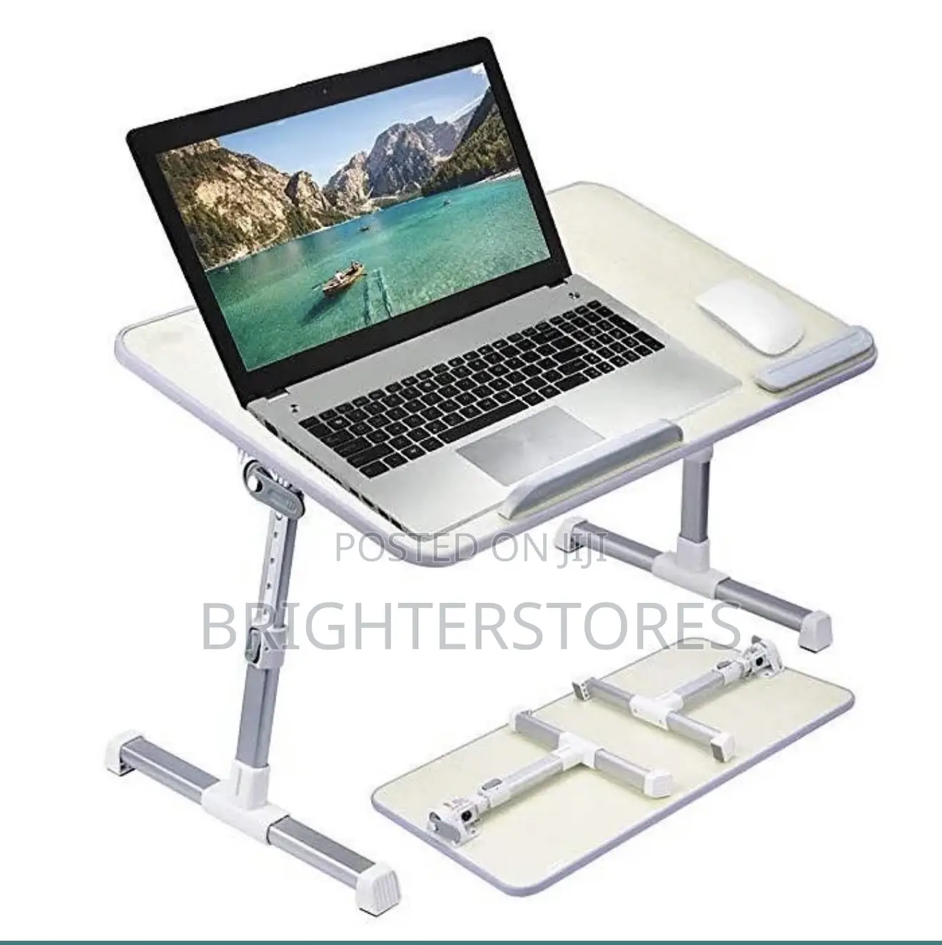 Bed Table White Folding N Adjustable One