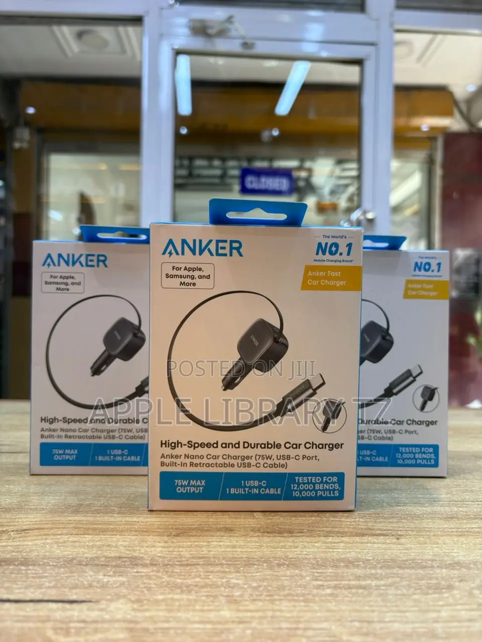 Anker Car Charger Retractable Wire 75w