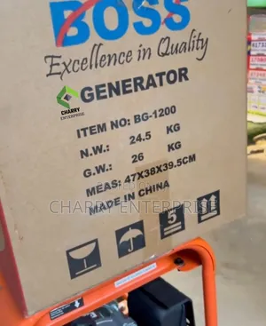 100% Copper Boss Generator Bg 1200 Single Phase 1kv/ 1kw